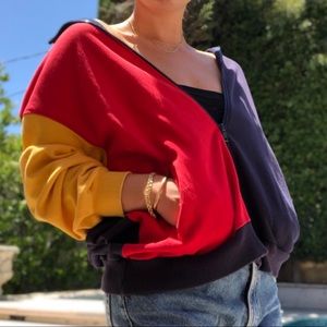vintage color block jacket